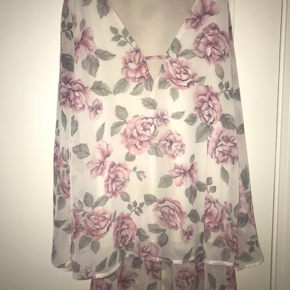 Long Sleeved Floral Mini Dress (Small) - Picture 2 of 2